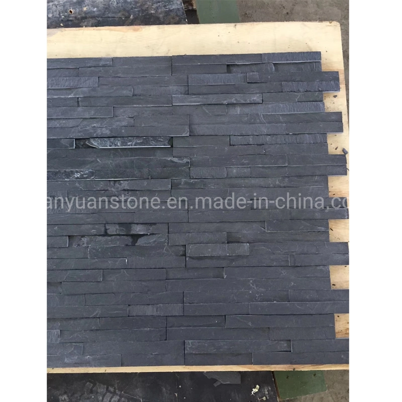 Black Slate with Natural Split for Wall Cladding