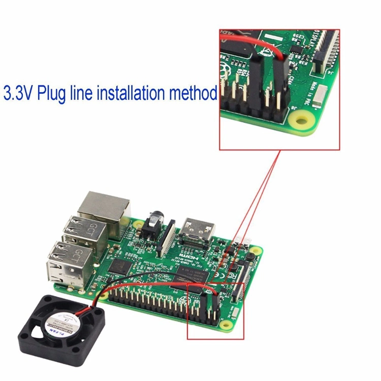 Brushless CPU 5V / 3.3V Cooling Fan with Screws for Raspberry Pi 3