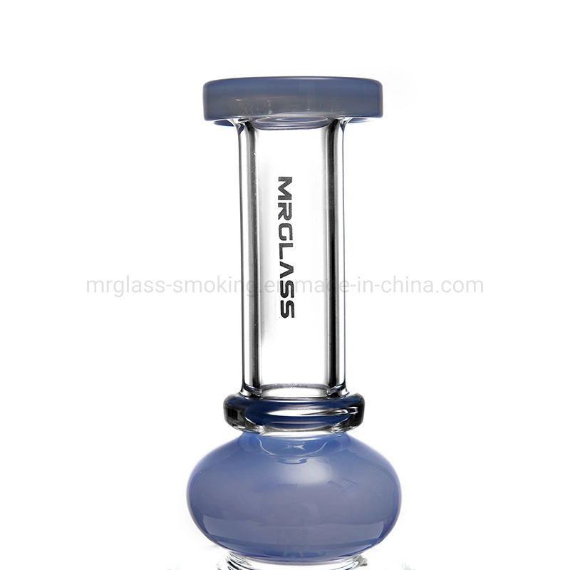 Populares de borosilicato de alta seta azul botella lavagases tubería de agua de vidrio el reciclaje de vidrio del tubo de mano de Shisha Hookah