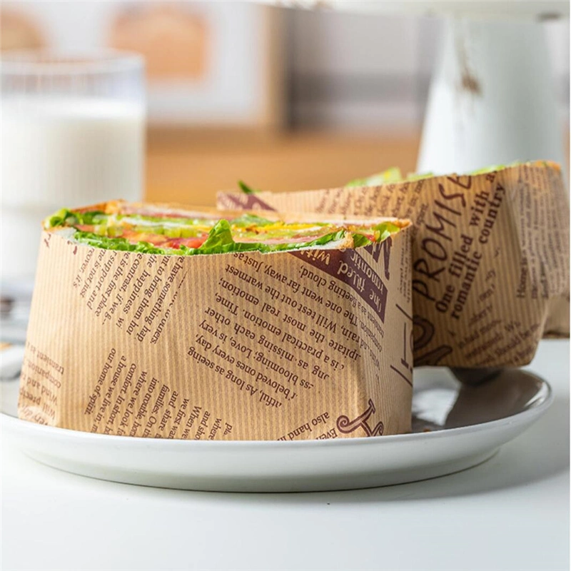 Shawarma laterais de cor de Embalagem Pergaminho Food Grade Paper
