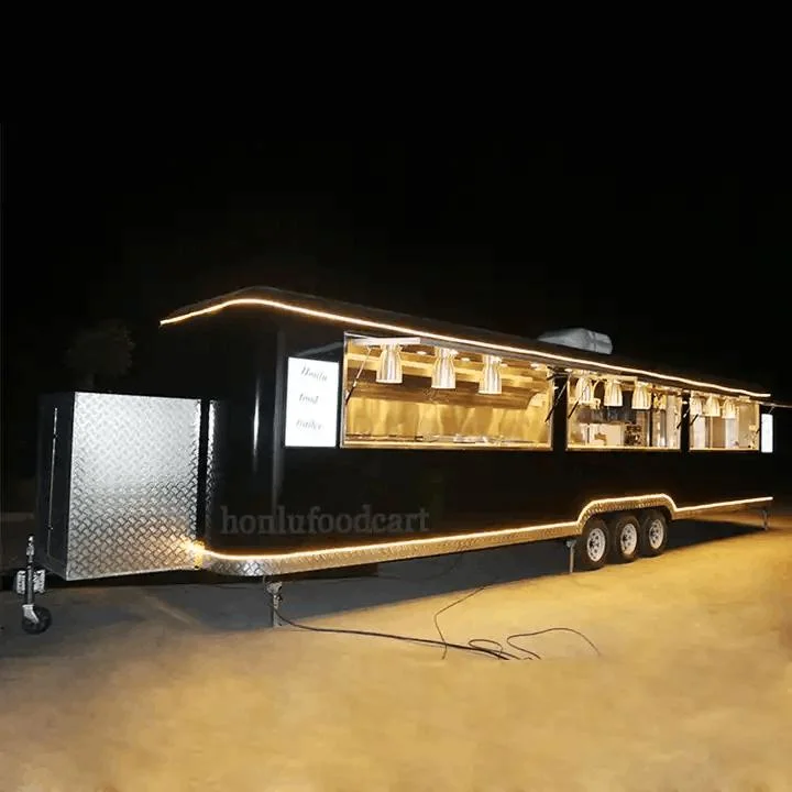 Honlu Concession Food Trailer Hot Sale Mobile Kiosk Food Truck with Full Kitchen Machine DOT CE Certification