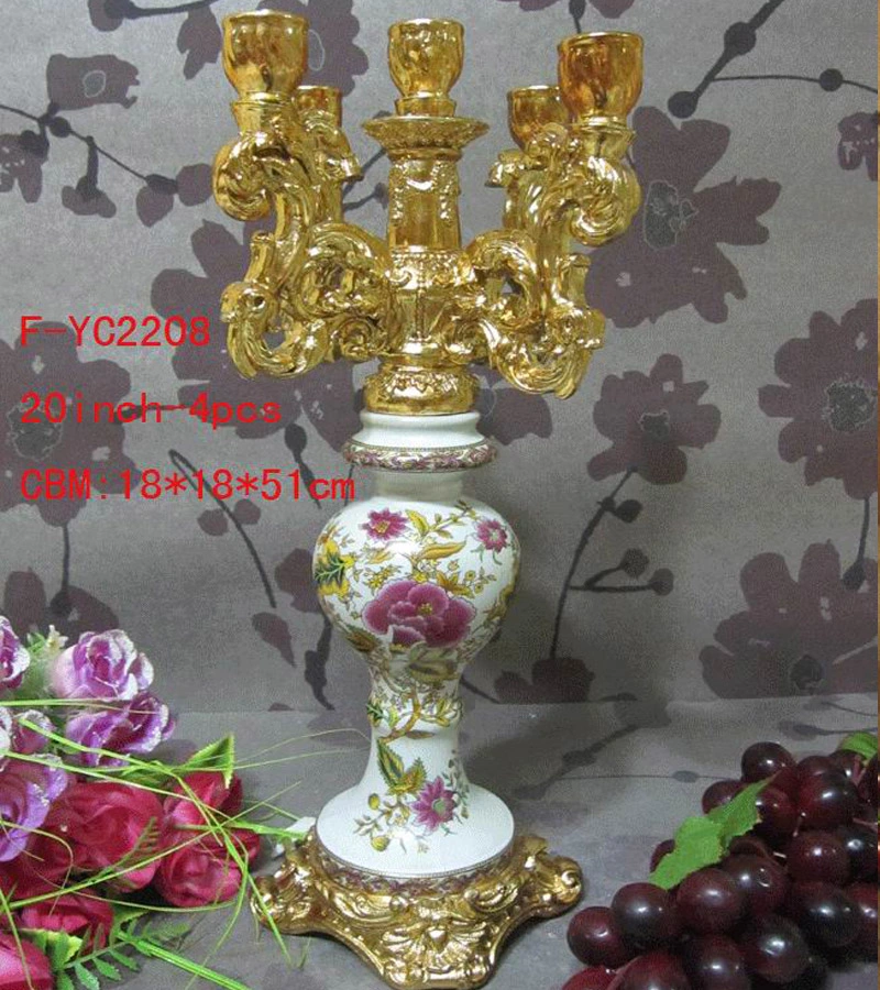 Classic Royal Ceramic Candlestick High-End Home Decoration Middle East Style Ornaments Candlestick