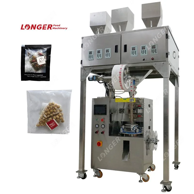 New Full Automatic Triangle Nylon Coffee Powder Packing Production Line Pyramide Tea Bag Making Machine for Tea Packing