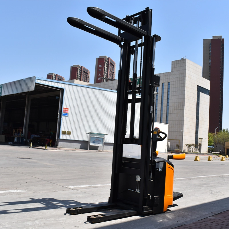 Carro elevador de paletes eléctrico de 1500 kg com suporte para Armazém