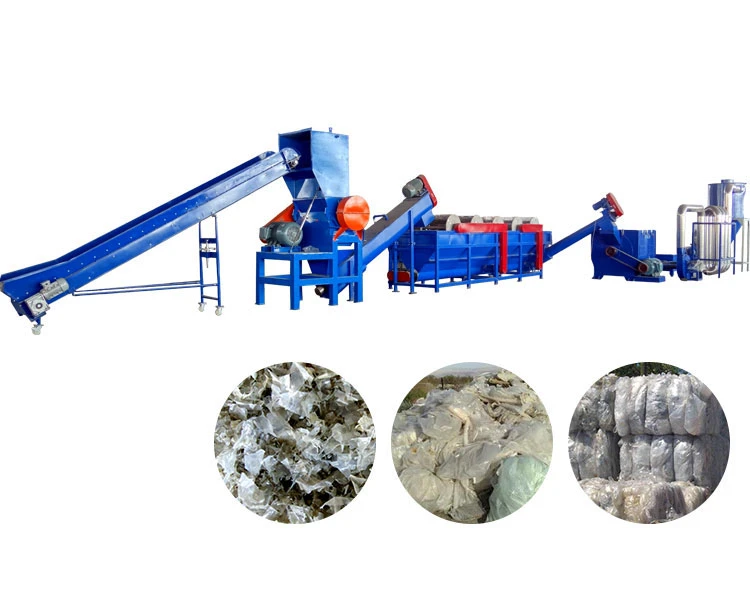 Yatong 500kg Pet Flake Washing and Recycling Line Pet PE PP Crushing and Washing