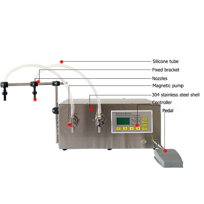 Dovoll Semi-Automatic 1/2/4/6 Nozzles Magnetic Pump Numerical Control Filling Machine