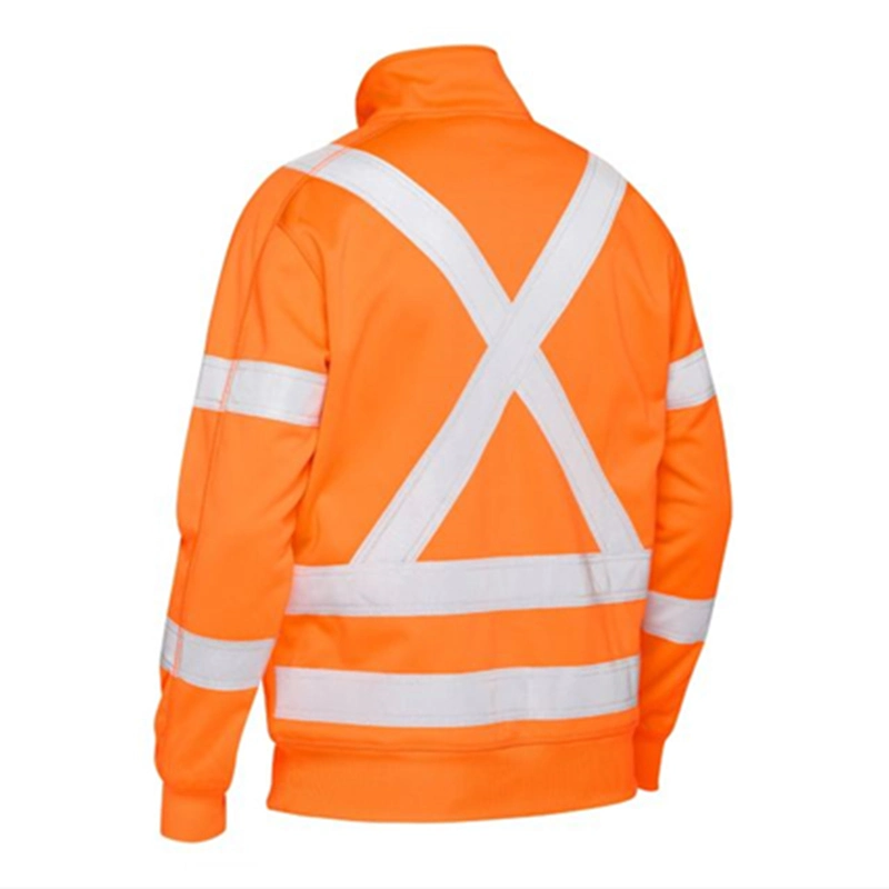 Safety Mining Thick Fleece 1/4 Zipper Pullover Sweatshirt with Reflective Tape