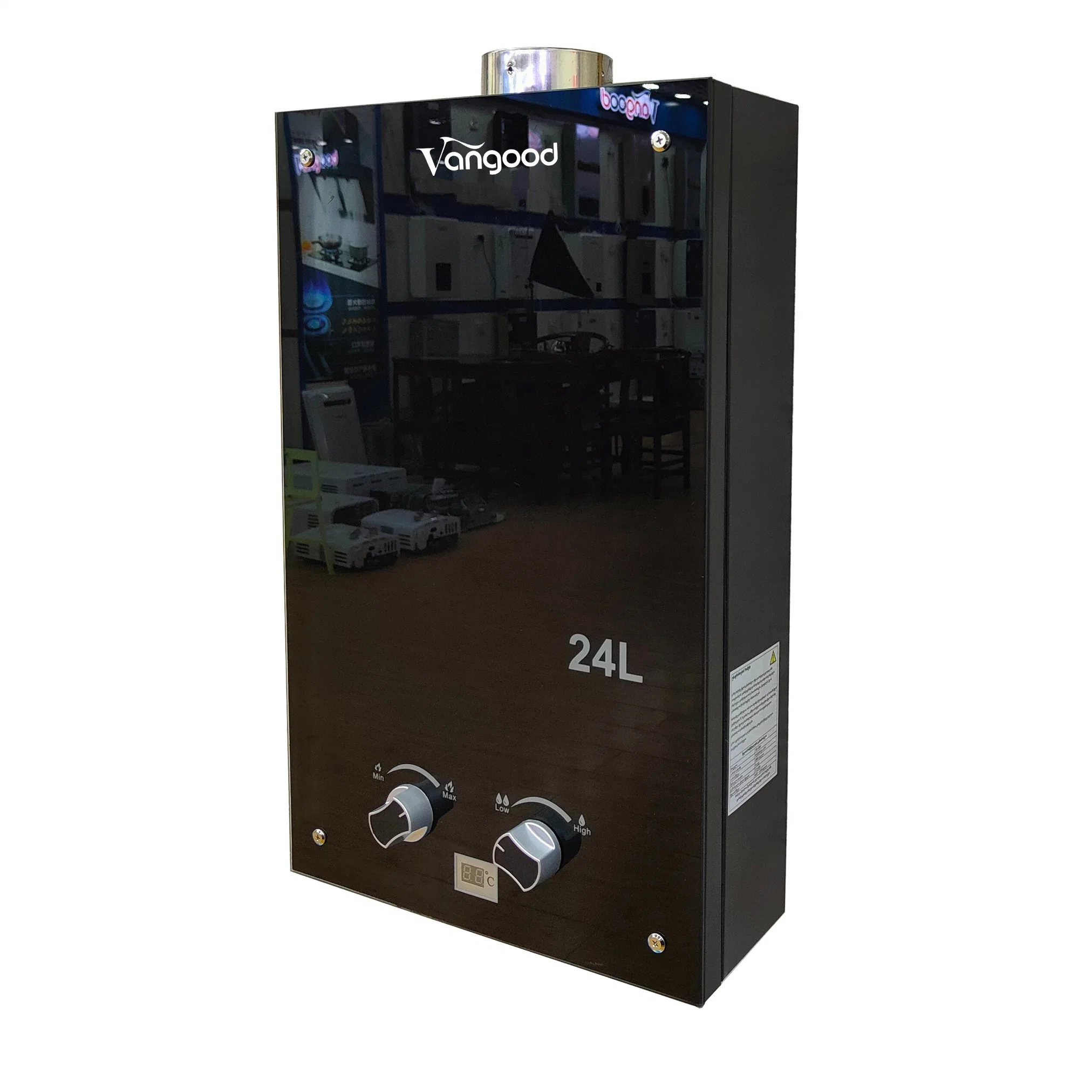 Guter Preis Wand Hing Kessel Gehärtetem Glas Flueless Gas Tankless Wassererhitzer