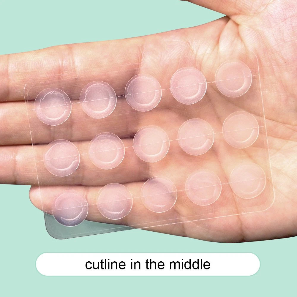 Ultra Thin Bordered Hydrocolloid Acne Patch Pimple Blemished Spots Care Self-Adhesive Cover 15dots/Sheet Skin Care Pimple Absorb Sticker