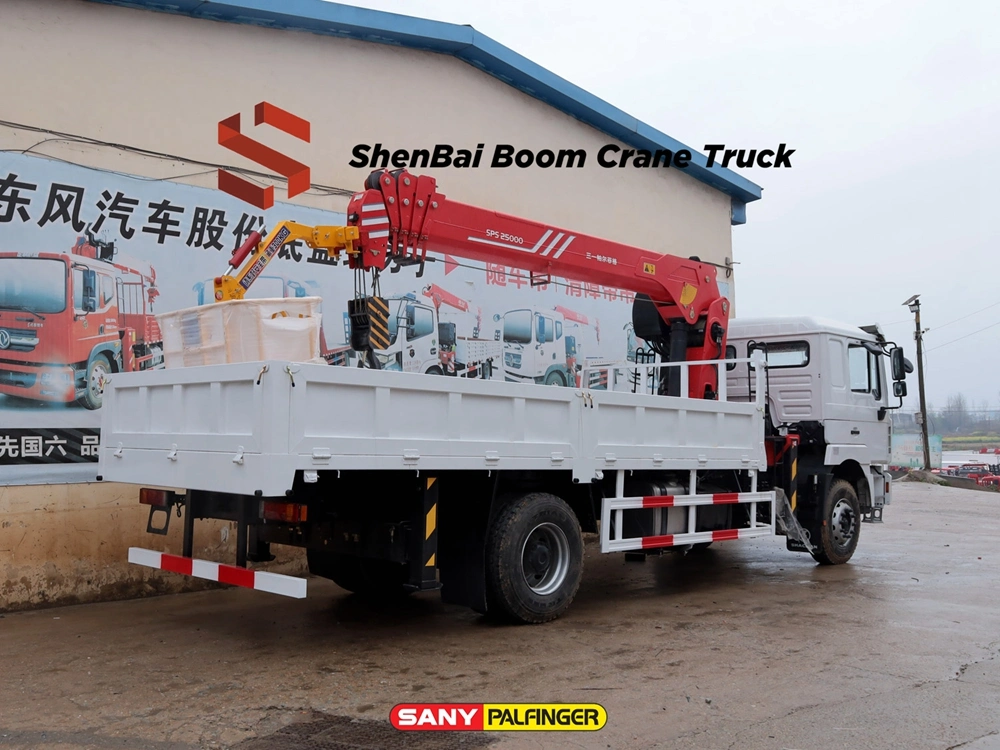 Chinese Brand Shacman F3000 L3000 4X2 Cargo Truck with Crane 7ton 8ton 10ton Straight Boom Crane for Sale