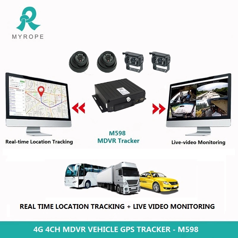 4 Channel Car DVR SD 4G Live Tracking Video Monitoring Video Recording School Bus Car Mdvr