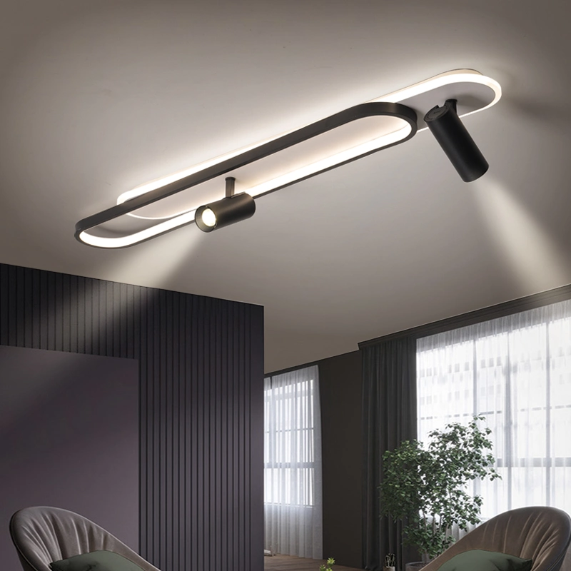 New Black Rectangle Aisle Ceiling Light with Spotlight Clothing Store Corridor Ceiling Light (WH-MA-239)