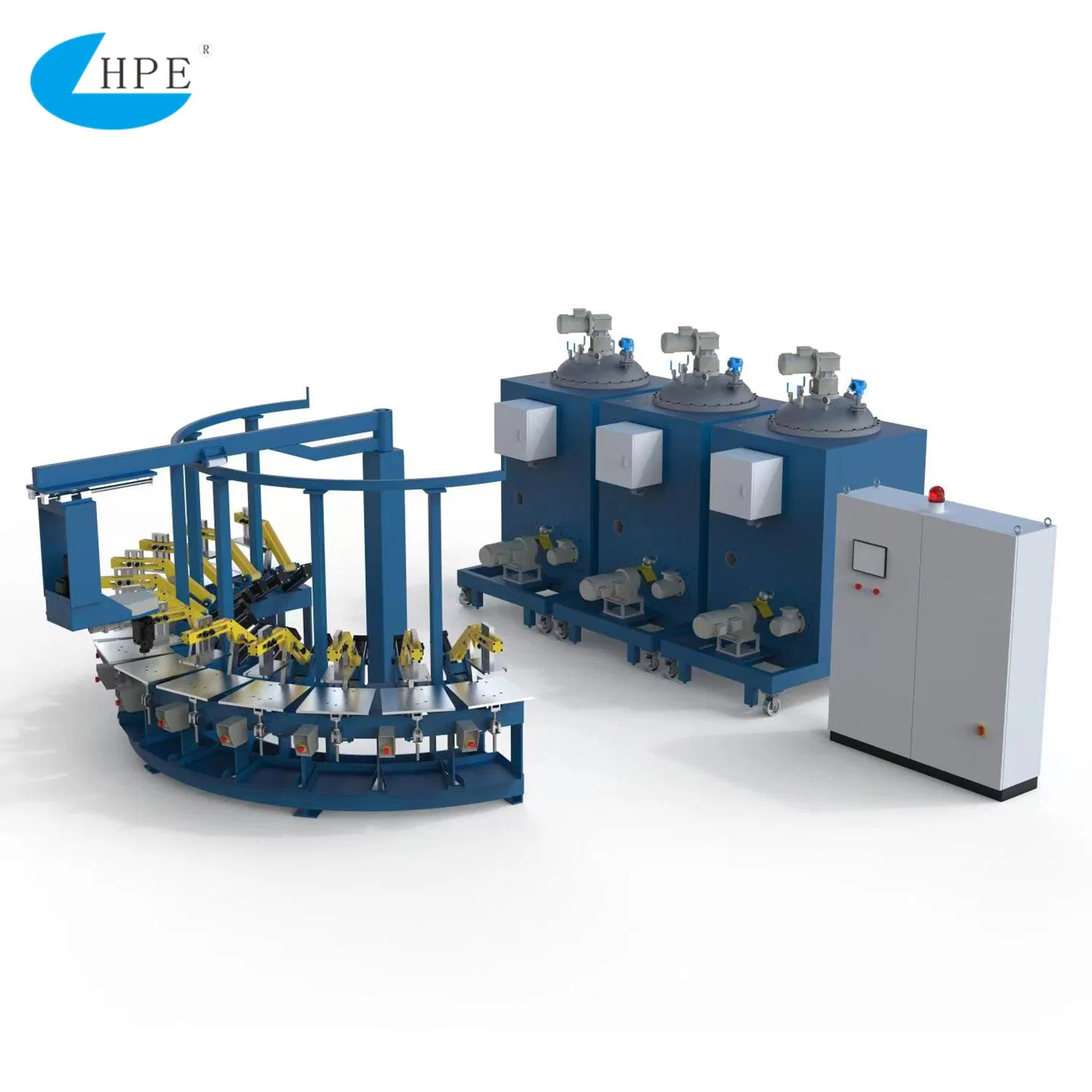 PU Foaming Injection Continuous Banana Type Polyurethane Foam Production Line