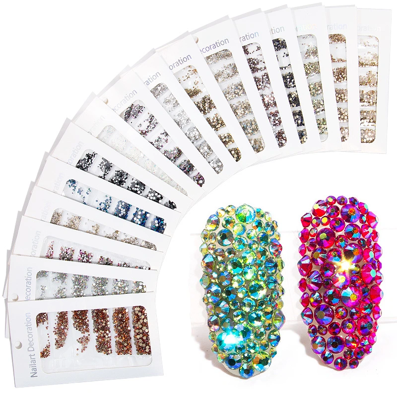 Kingswick New Year Christmas Decoration for Nail Art Accessories Mix Packing Sell Rhinestone