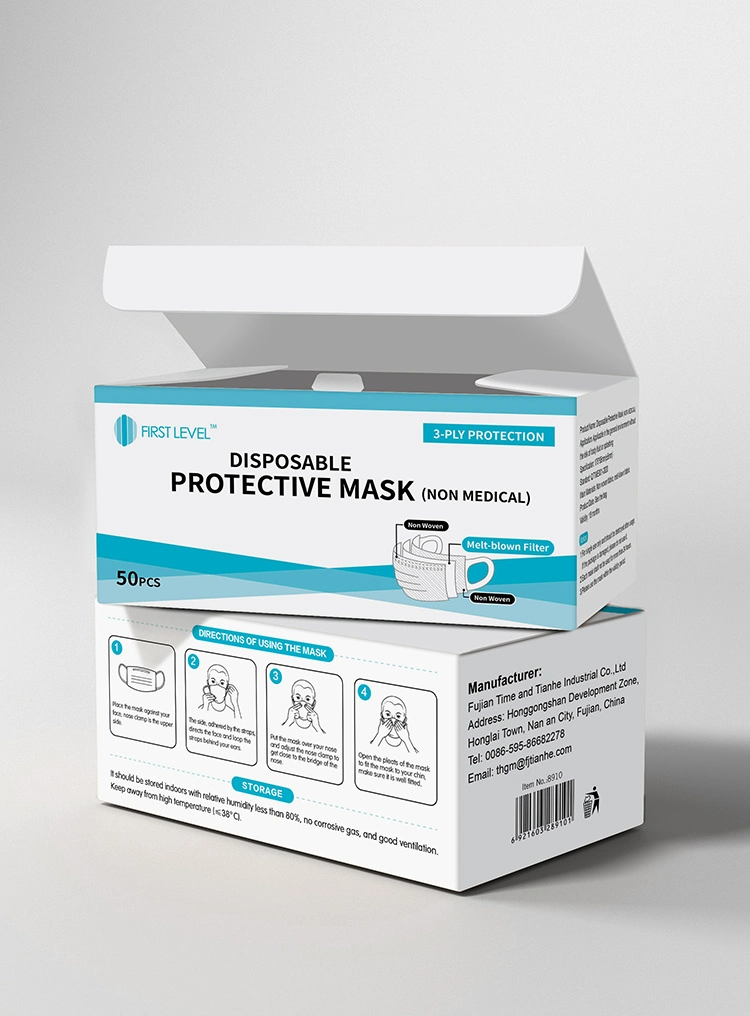 3 Ply Non Medical Face Mask Non-Woven Disposable Protective Face Mask