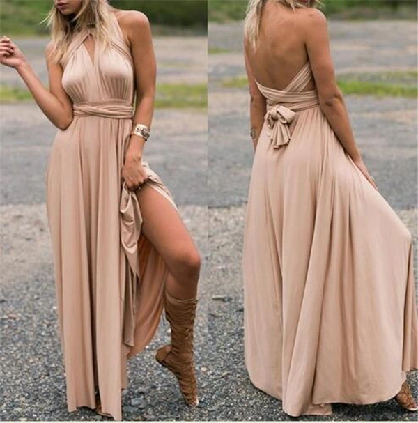 Muliti Wearing Long Magic Sexy Bandage Bridesmaid Evening Dress