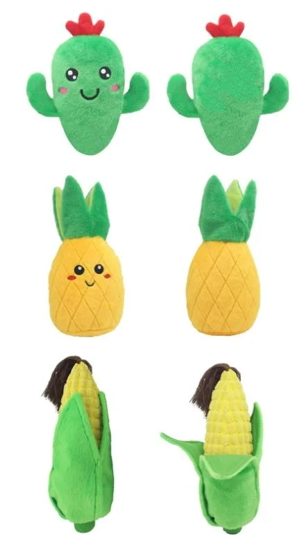 Animaux de jeu vocal poupée fruits légumes chien chats éducation PET Peluche