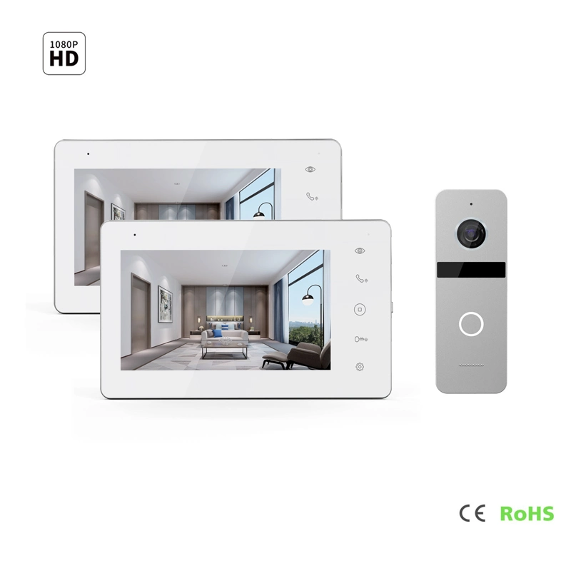 7" IPS Smart Screen Video Doorphone Luxury Home Security Intercom System