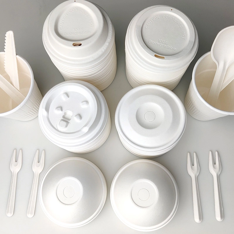 Dome Lid Cover Supplier Bagasse for Cold Drink Cups Disposable Paper Coffee Cup Lids