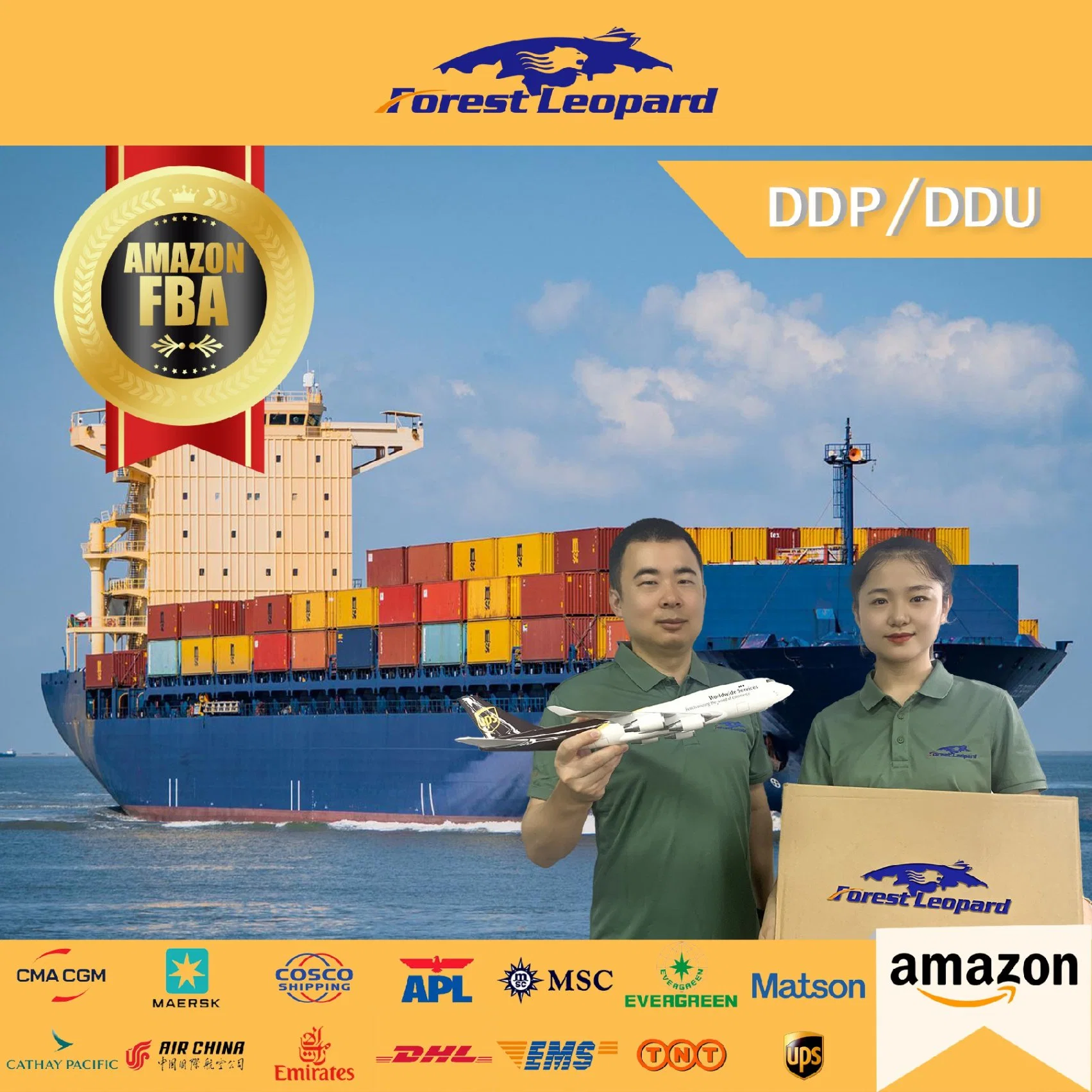 Top 10 Mer transitaire d'expédition transitaire à Zhongshan UK USA Allemagne DDP LCL Amazon FBA