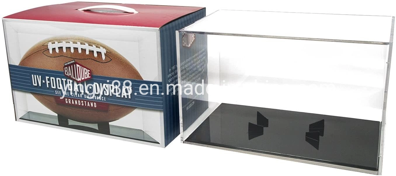 Heißer Verkauf Transparente Acryl Fußball Vitrine