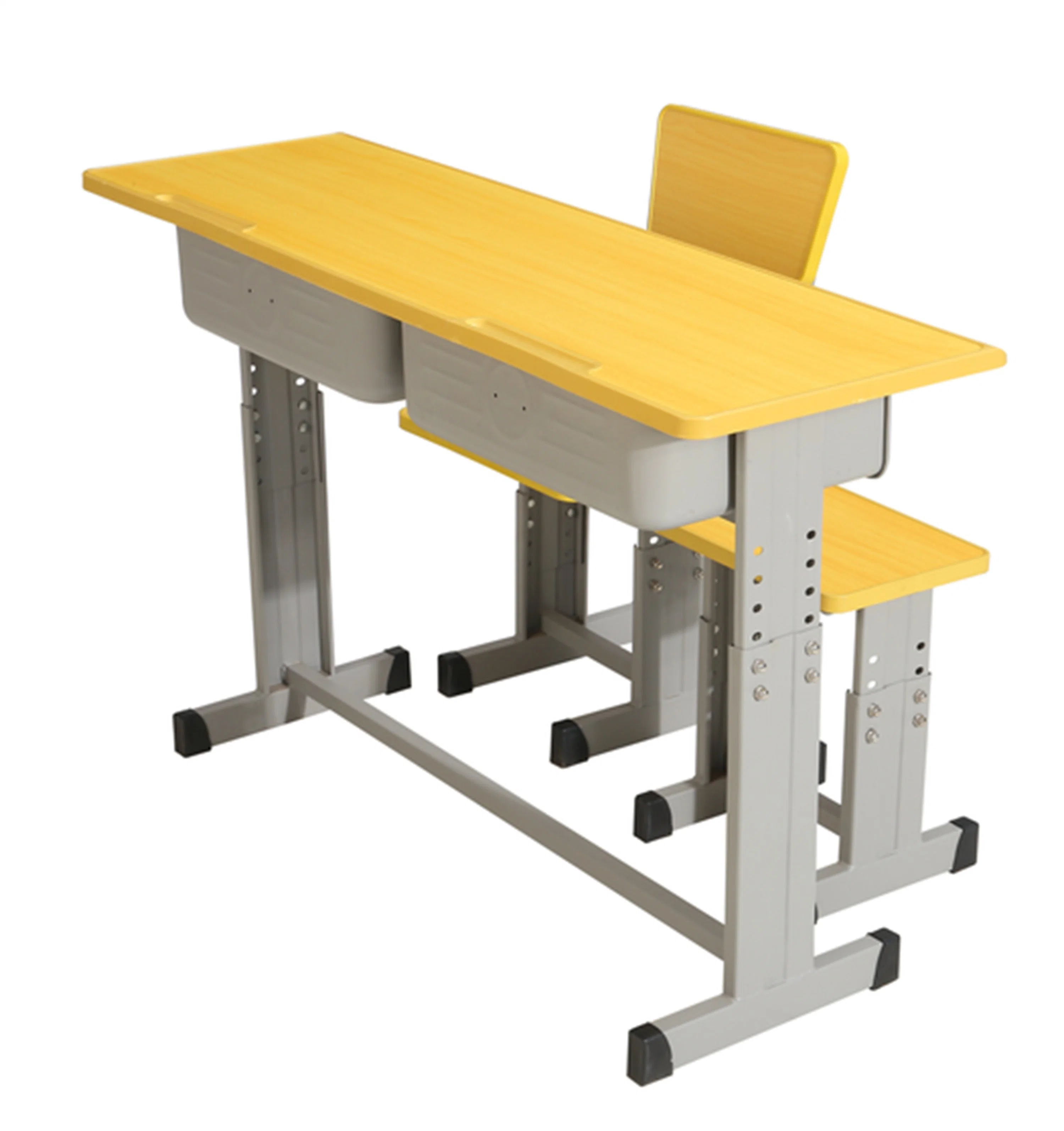 Education Wooden Metal Students Classroom Table and Chair Children School Furniture