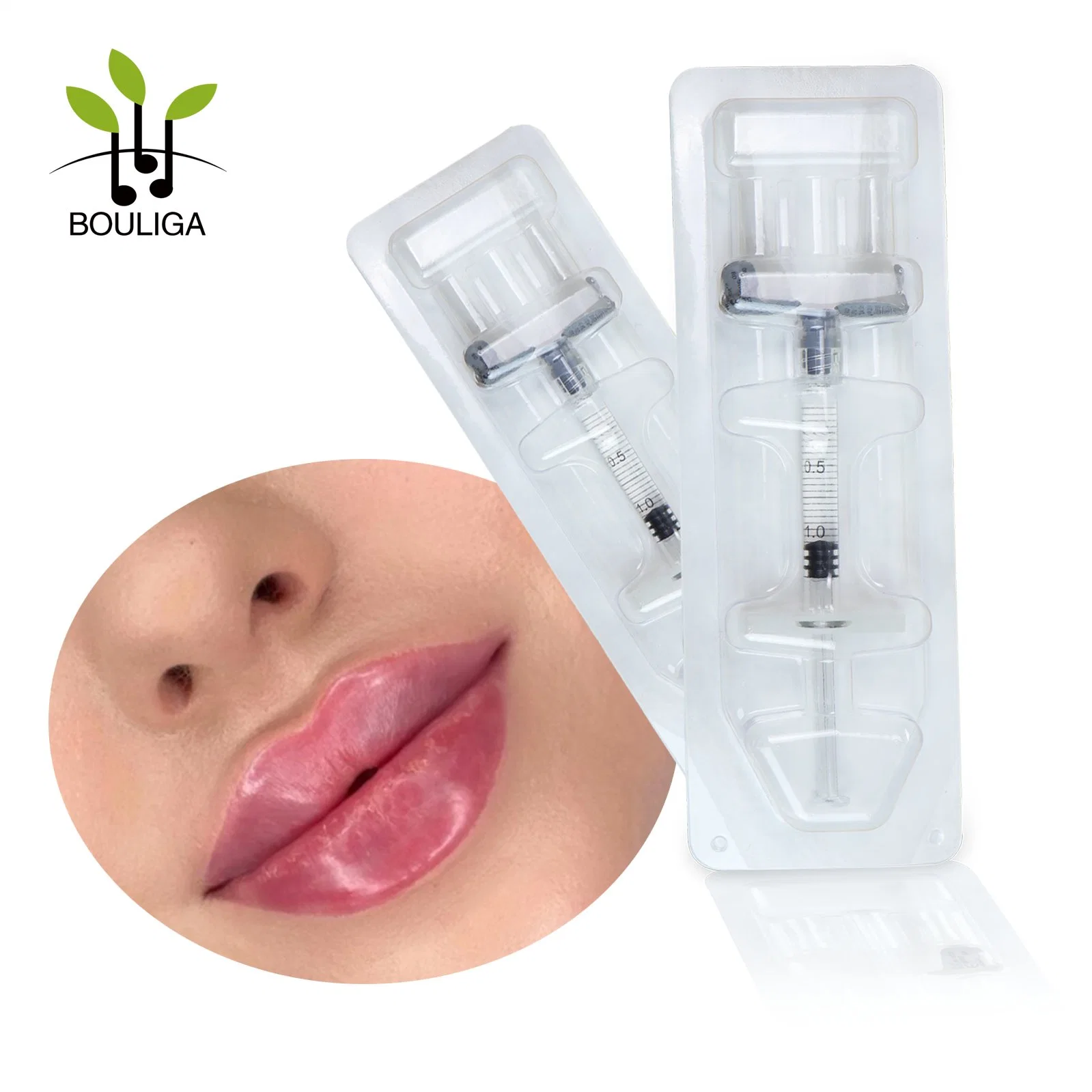 China Bouliga Dermal Filler 1ml Cross Linked Ha for Plump Thin Lips, Soften Fine Lines and Facial Creases