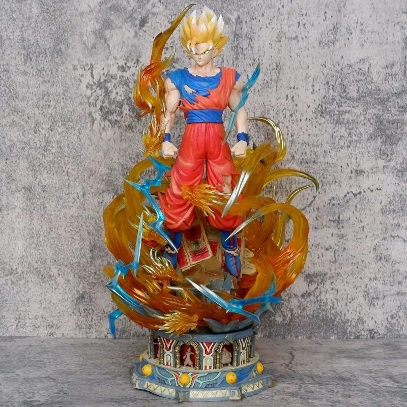 Factory Supply Gk Fight 3th Super Saiyan Son Goku Dragon Ball Z Wholesale/Supplier Japanese Anime Statue Figure Toy