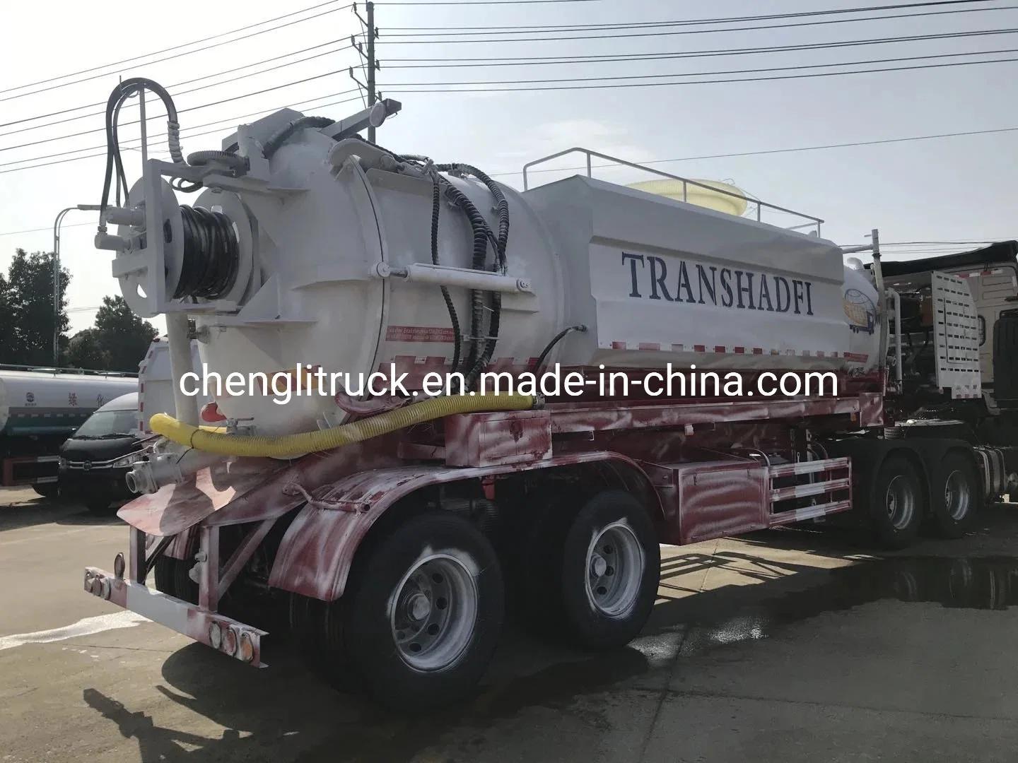 20tons 25tons 30tons Jetting and Flushing Sewage Suction Truck Trailer