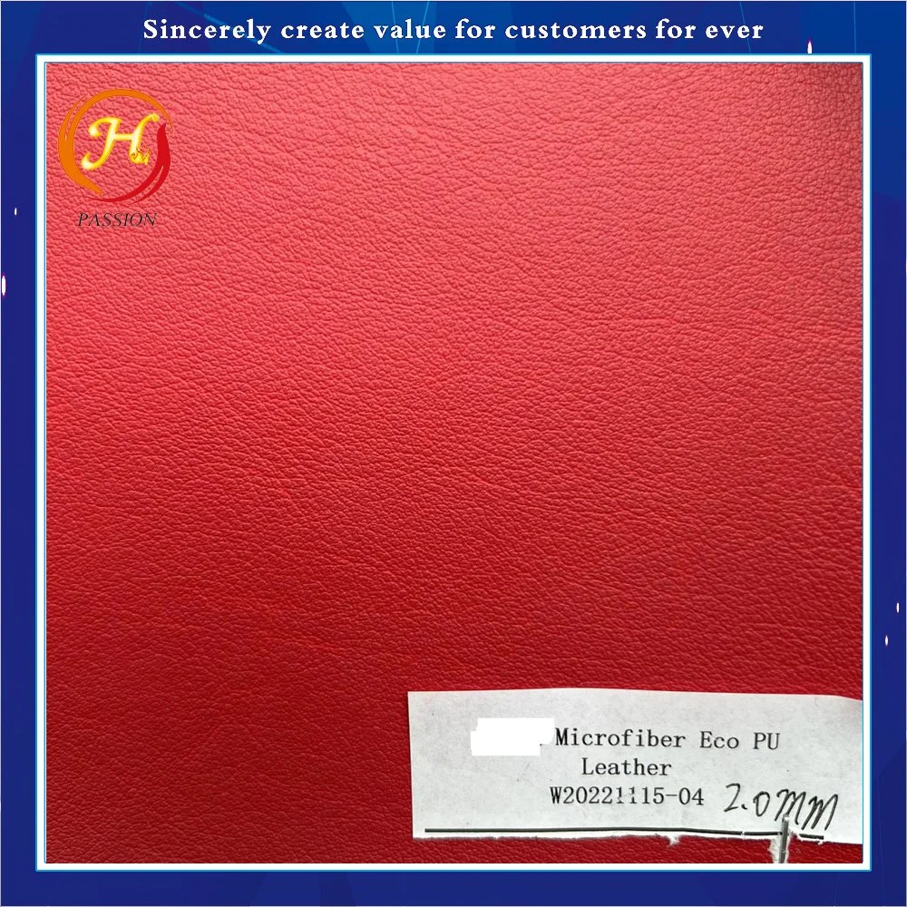Synthetic Leather Water Absorption Soft Good Color Microfiber Leather for Shoes