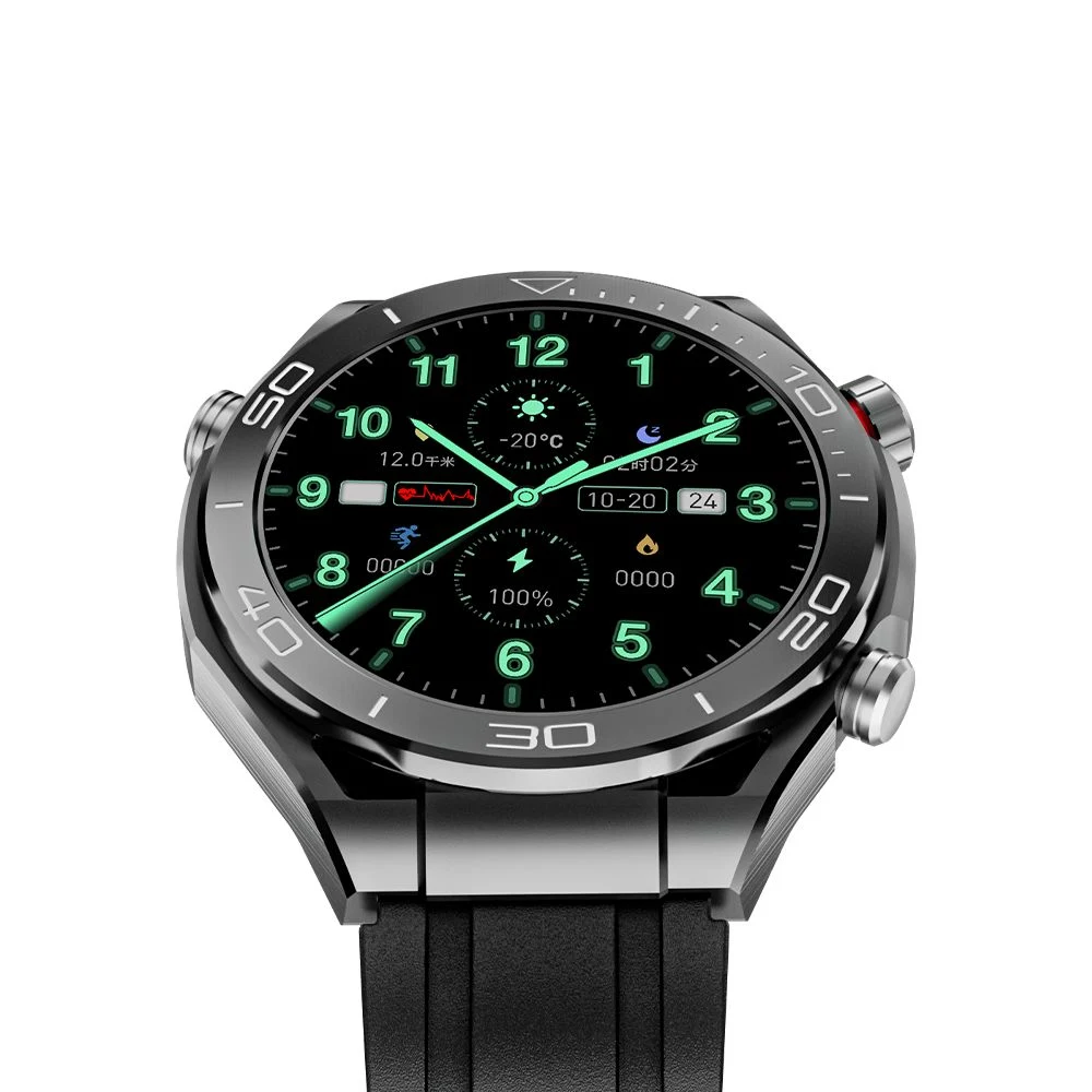 Les hommes en acier inoxydable de mesure de la profondeur de plongée Compass Watch Sport de plein air Smart Montres Montres de plongée de cadeaux de regarder les montres de plongée Reloj inteligente