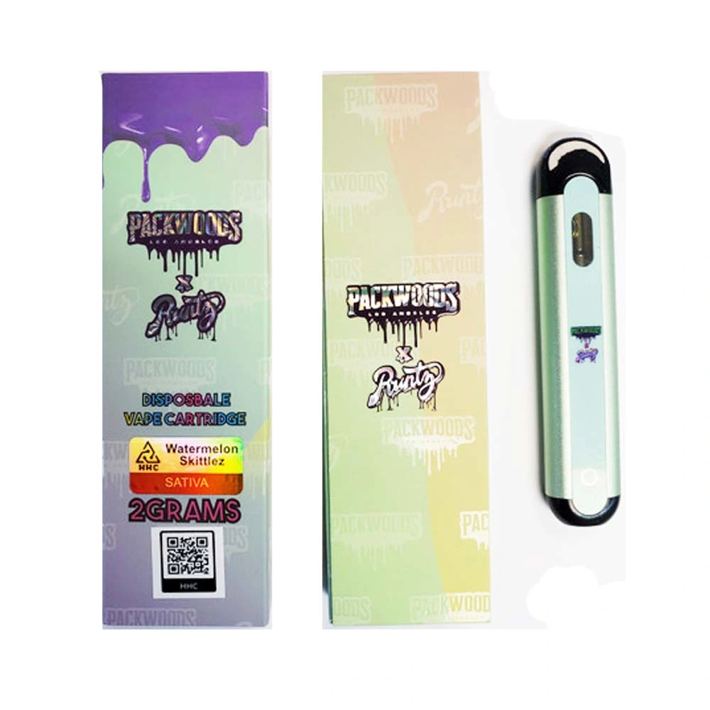 Commerce de gros 2000mg Packwoods Runtz Vape stylos jetables rechargeables 2ml Kit vide avec emballage