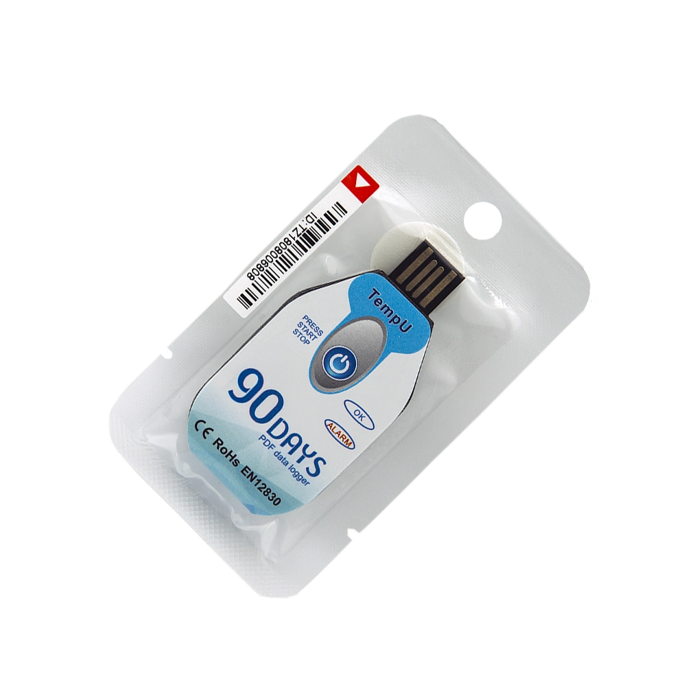 Tempu02 Temperature Disposable Data Logger with Auto Pdf Reports Temp Recorder