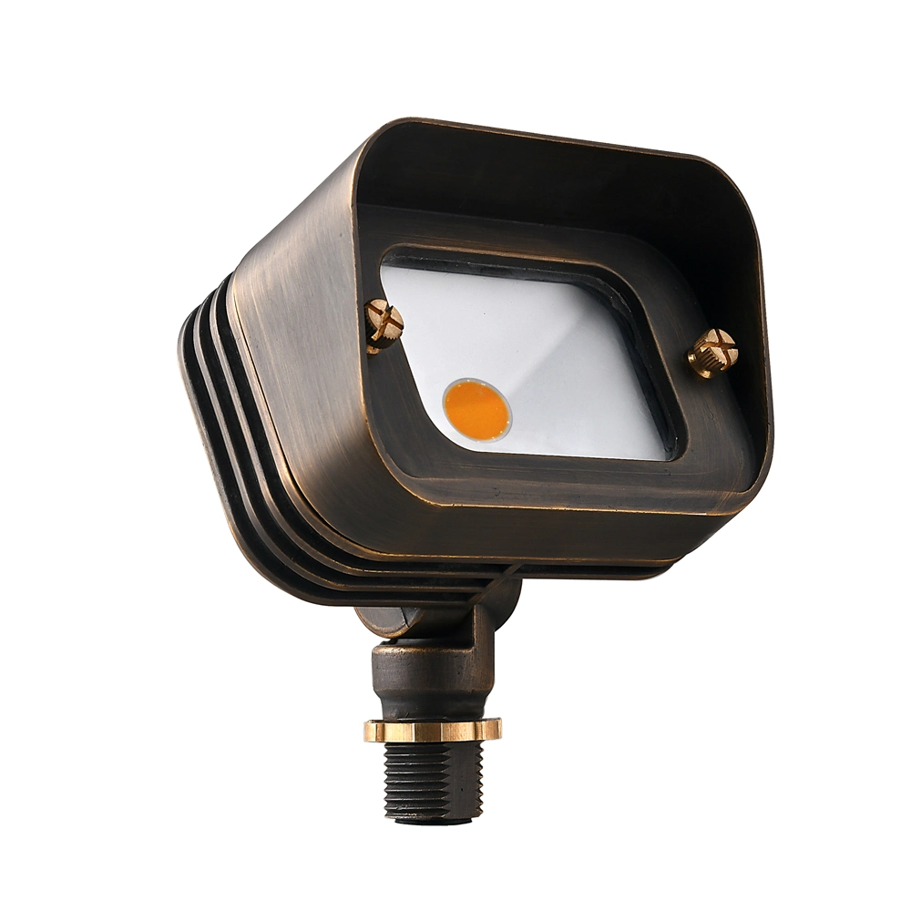 Brass Material Low Voltage Smart LED Flood Light Fixture for Outdoor Landscape Lighting