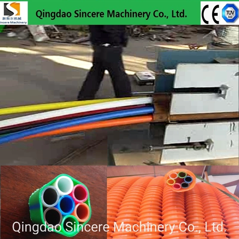 HDPE PE Silicon Core Optical Cable Protection Pipe Extrusion Line, HDPE Cod Pipe Making Machine Equipment