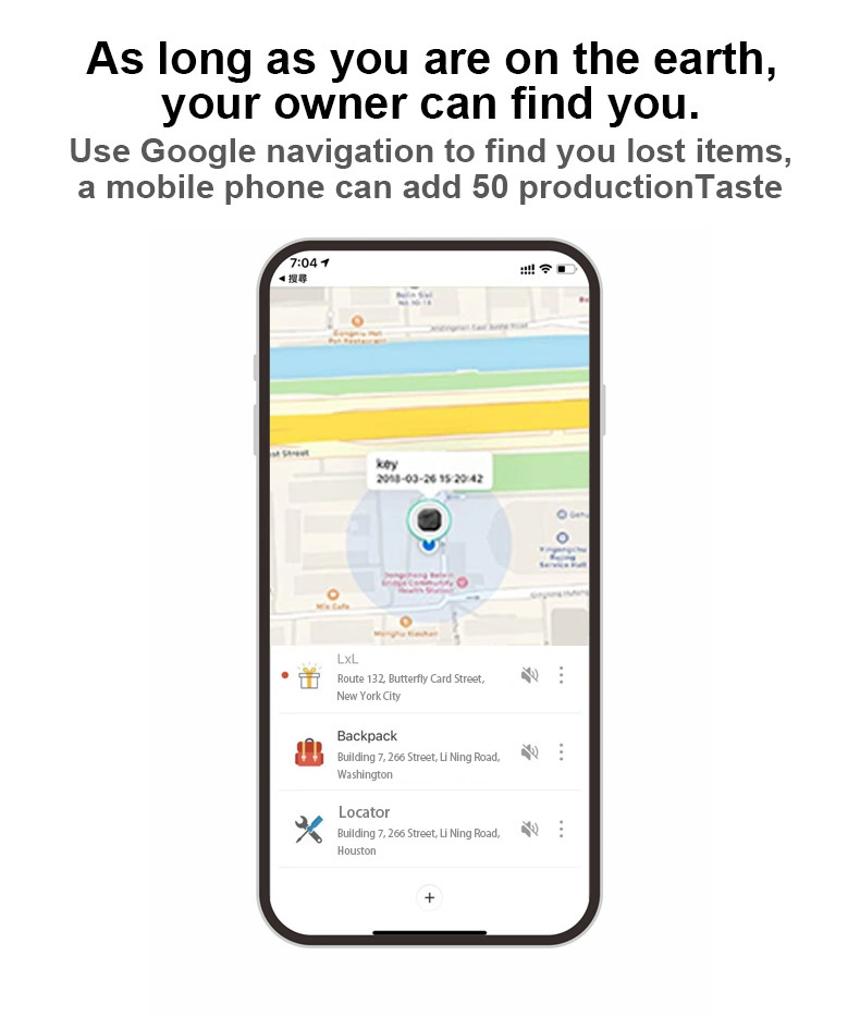 Localizador de bagagem carteira Mini Remote Bluetooth Tracker ITAG Smart IoT Os Finders das chaves do dispositivo de rastreamento funcionam com a opção Localizar minha rede