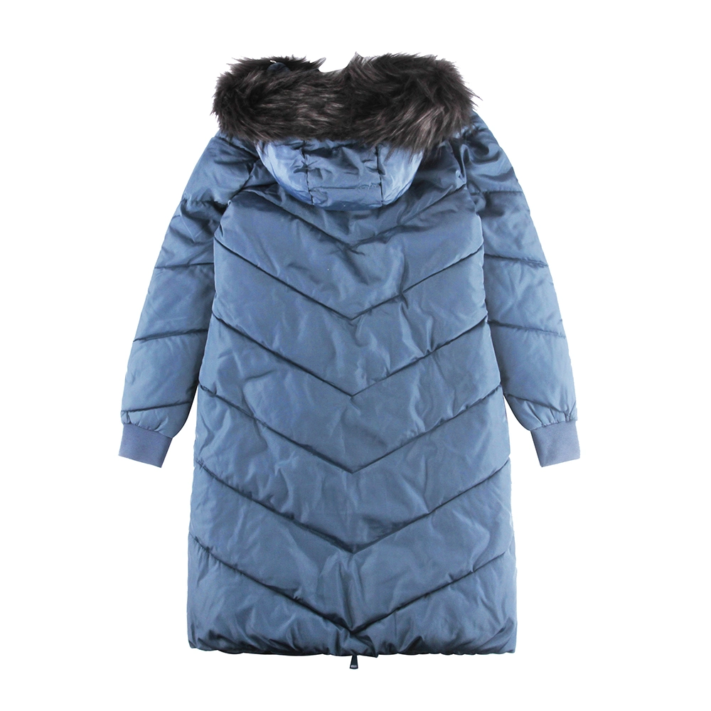 Stockpapa Ladies Fur Hoodie Longline Coats Apparel Stock