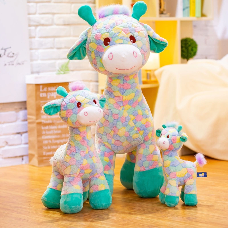 New Design Custom Plush Stuffed Cute Giraffe Sika Deer Toy for Kids