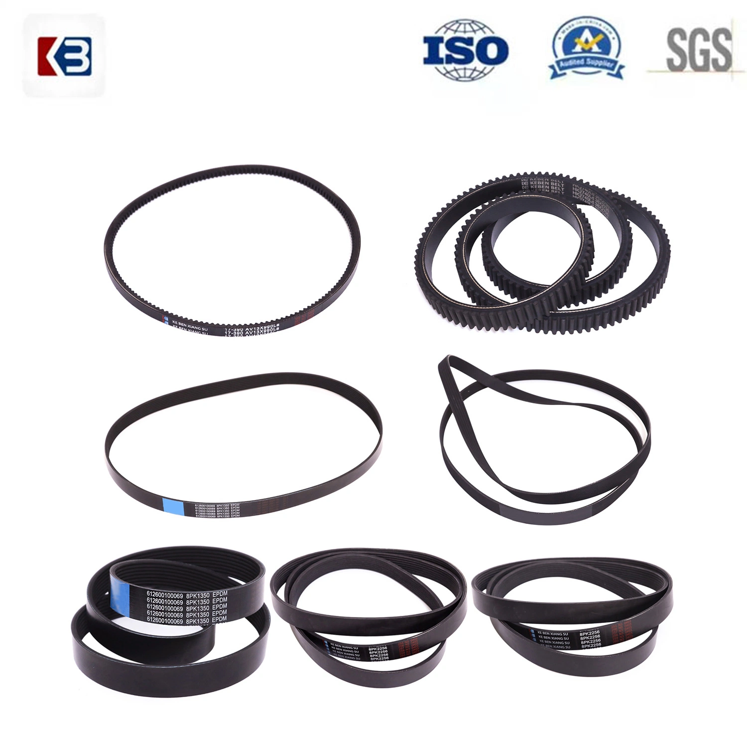 Keben Belt Top Rubber Toothed Drive Belt for Auto