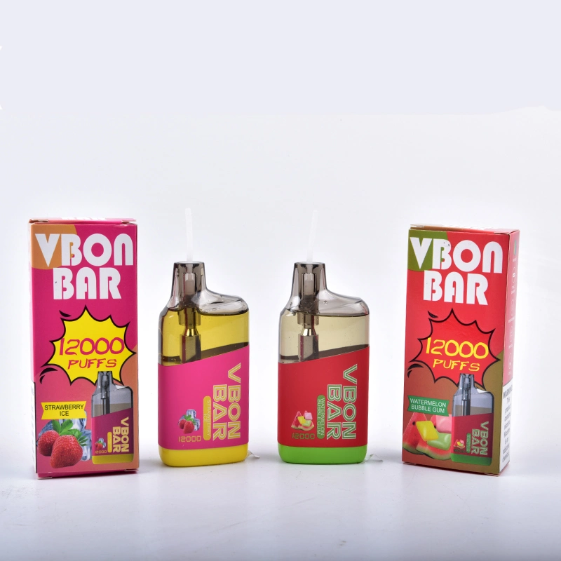 Vbon Bar transparente Vapes 22ml jugo 12000 Puffs recargable 12K Puff Wape