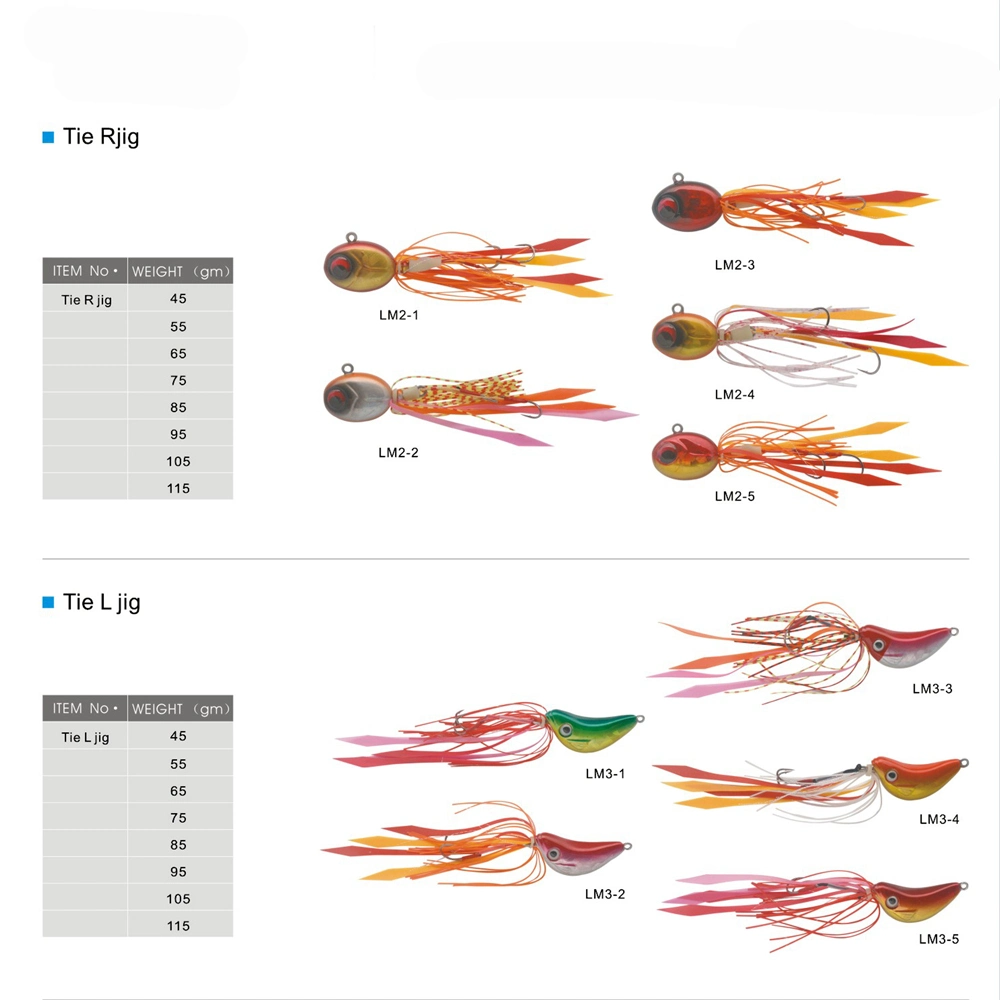 La marca de alta calidad Nuevo Japón llevar corbata cebo de pesca de la plantilla