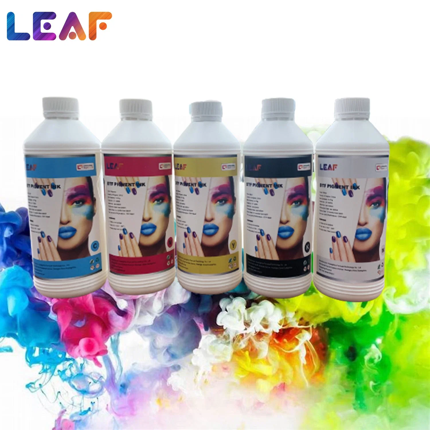 Leaf Factory Price Eco-friendly DTF Printing Ink CMYKW Bright Color