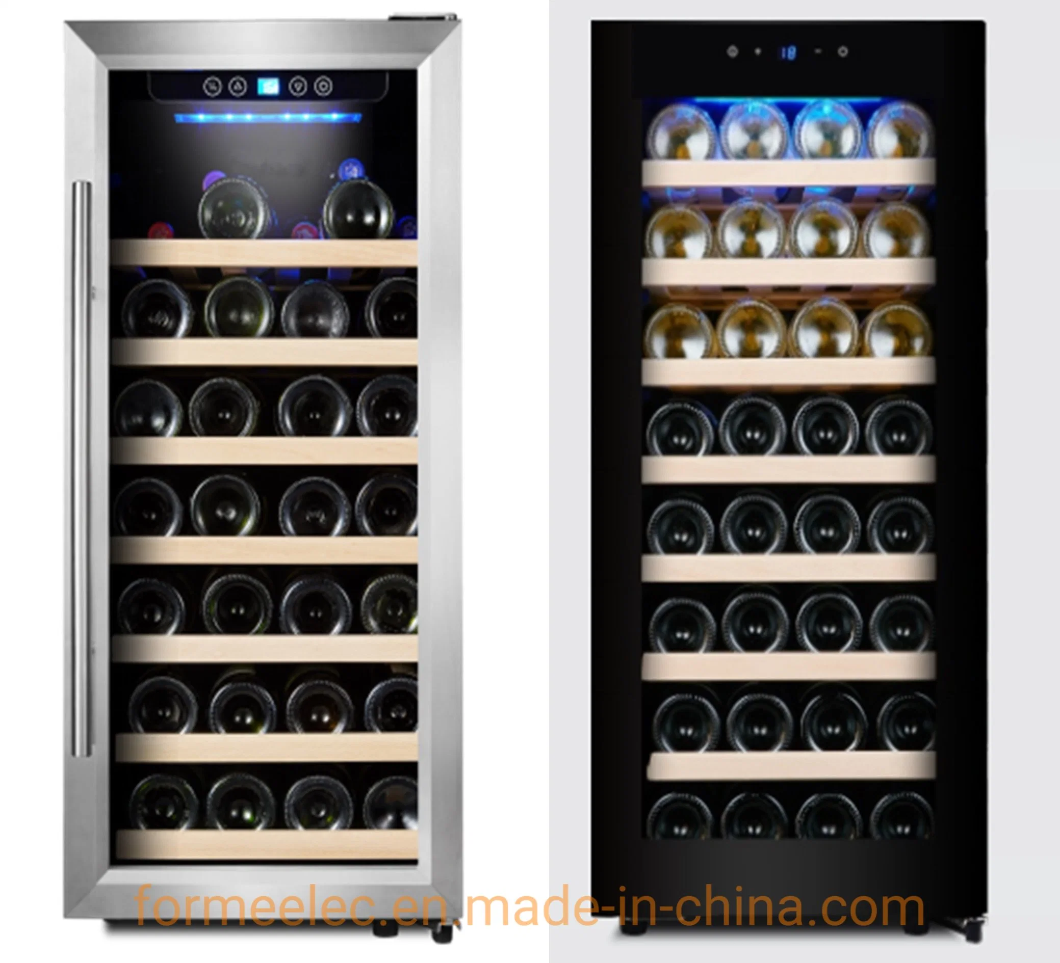 45 Bottles Wine Cooler 142L Dual Zones Temperature Red Wine Fridge Vino Showcase