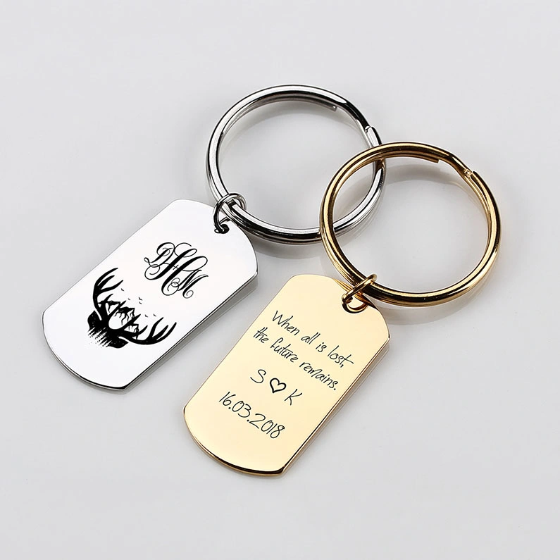 Personalized Metal Keychain Name Luggage Pet ID Dog Cat Tags