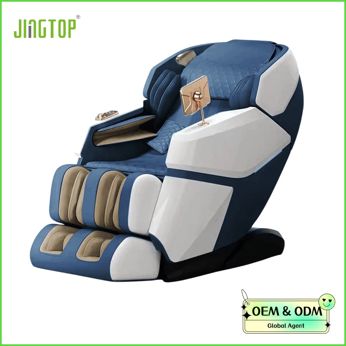 Jingtop 4D Luxury Full Body Airbag Calefacción SL Track Shiatsu Silla de masaje Zero Gravity