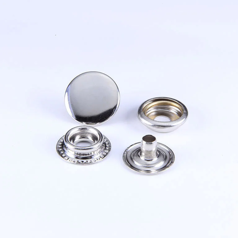 Snap Button 17mm Metal Brass Jeans Button 15mm 17mm for Cloth Nickel Free Snap 4 Parts Custom Made Garment Snap Button