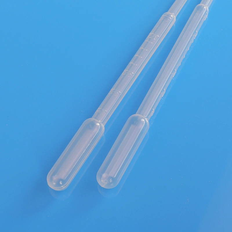 Medical 5ml Large Bulb Plastic Medical Equipment Labtory PP Material Disposable Graduated Dropper 1ml 2ml 3ml Clear Transparent Sterile Transfer Pipettes OEM