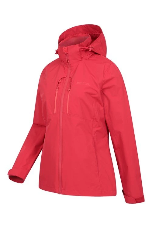 OEM Red Damen wasserdichte Jacke Polyester Windbreaker Frauen Jacke mit Abnehmbare Kapuze