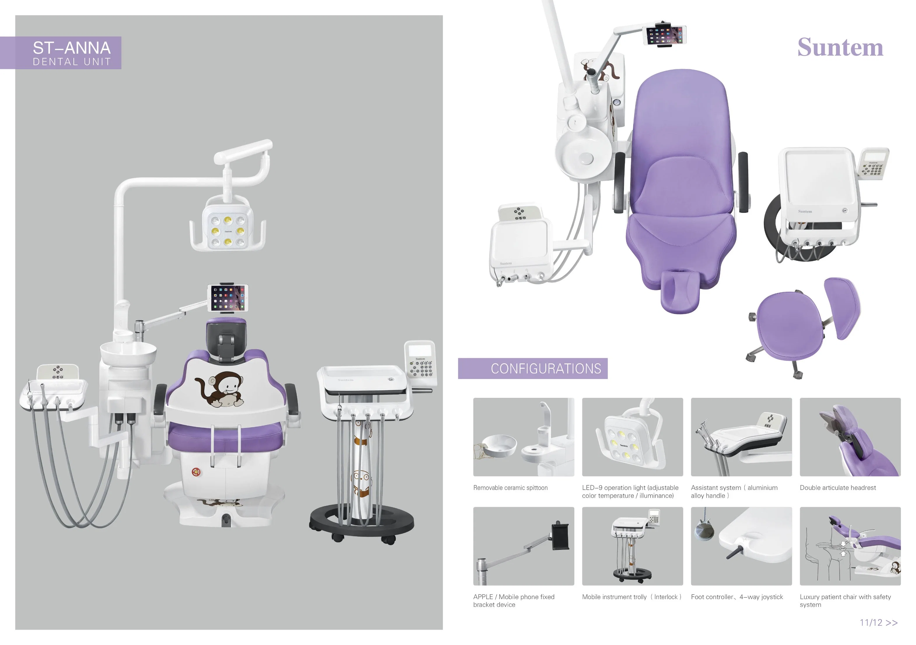 Suntem Dental Unit St-Anna with European Design/Children Unit/Children Chair