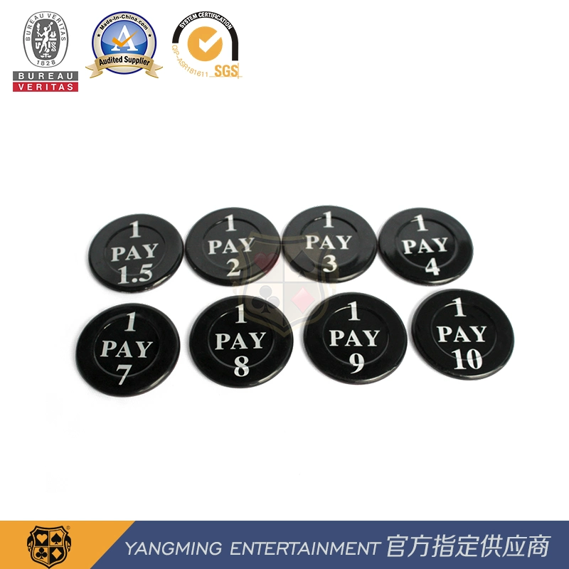 New Design Acrylic Crystal 40mm Round Niu Niu Texas Game Countertop Insurance Chip Coin Betting Accessories Ym-Nc01